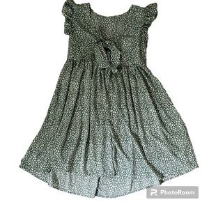 Sage green babydoll dress